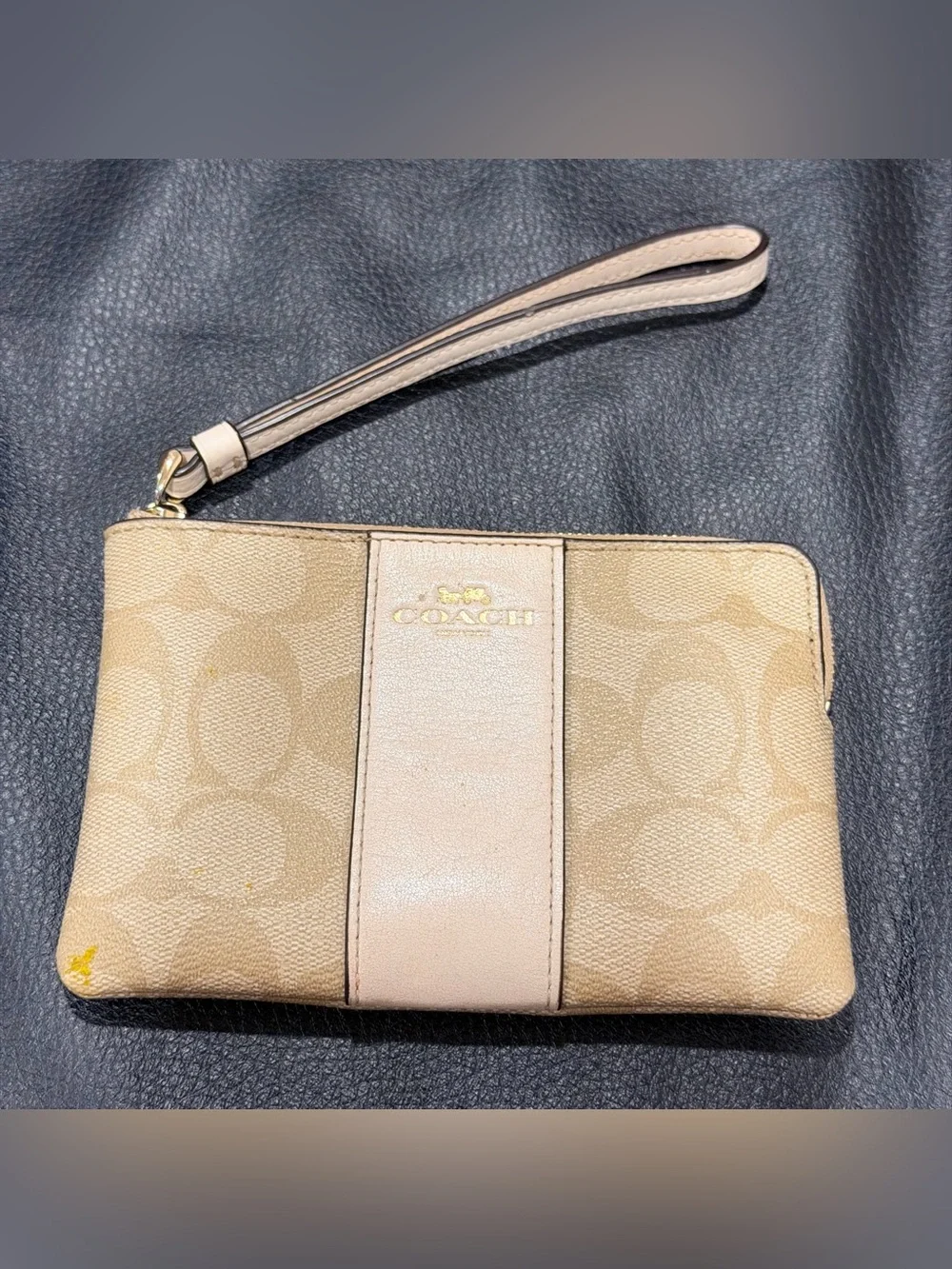 Coach Corner Zip Wristlet